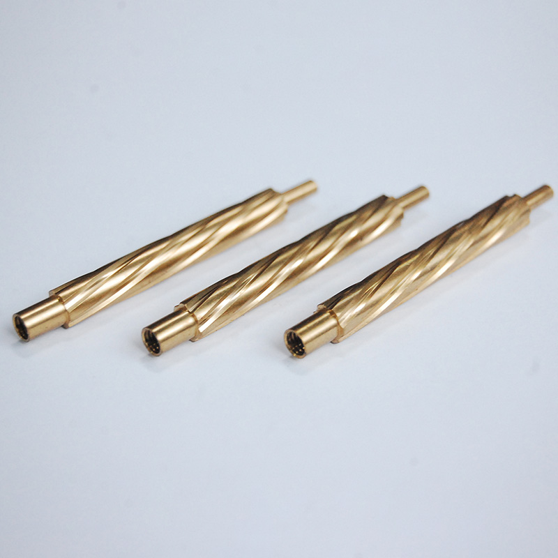 CuZn36Pb3 Brass shaft parts with gearing