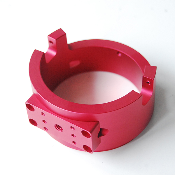 Precision aluminum casting with machined and anodized